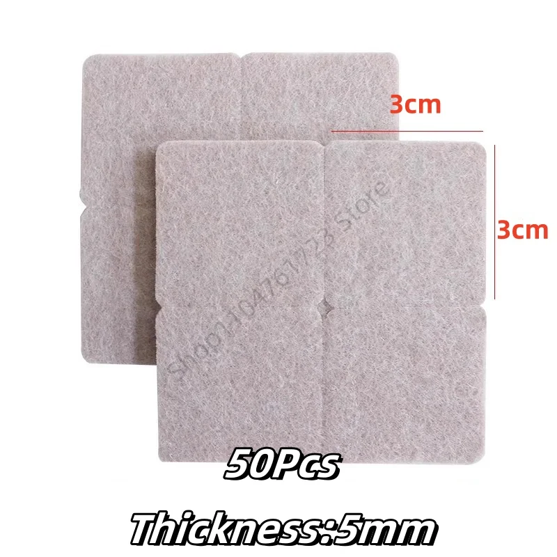 Felt Chair Leg Pads - Thick Non-slip Floor Scratch Protectors with Self-Adhesive Backing