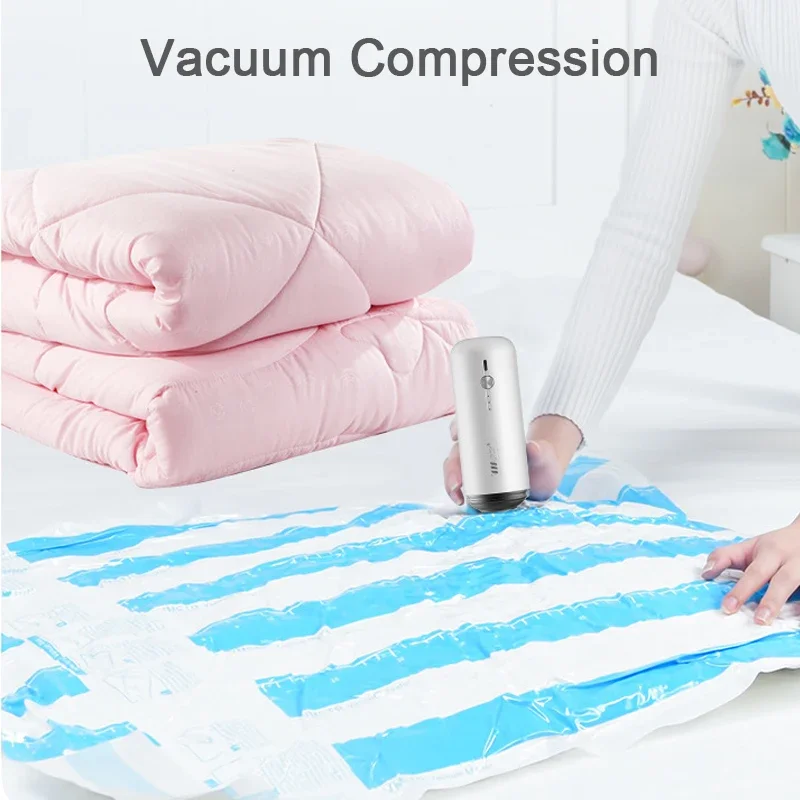 New Powerful Air Storage Pump Inflator 390L/Minute USB Recharable for Home Outdoor Travelling Camping Clothes Vacuum Storage Bag