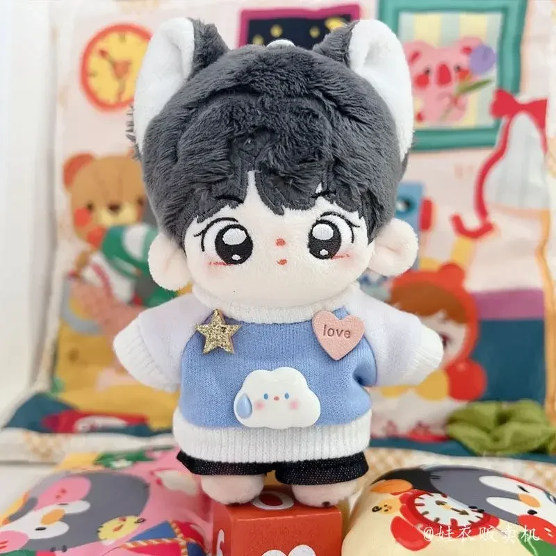 In stock 10cm baby clothes cute cloud hoodie pants set starfish cotton doll doll changing accessories
