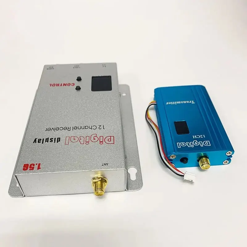 FPV Transmitter Receiver 20km Long Range 1400Mhz 1500Ghz Wireless AV 12 Channels 1500mW