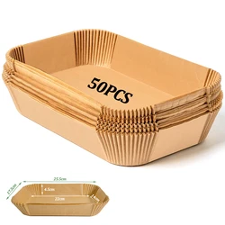 Non-Stick Disposable Air Fryer Liners - Oilproof Baking and Barbecue Pads (50PCS)