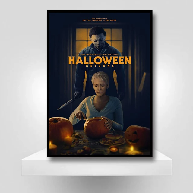 thumbnail image 1 of Classic Horror Movie Michael Myers Halloween Poster Kraft Paper Painting Wall Study Room Living Room Decoration Painting Art, 1 of 5