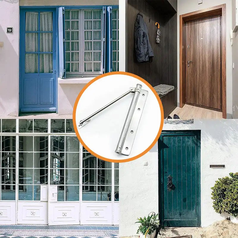 Adjustable Door Closer Stainless Steel Automatic Door Spring Closer Soft Close Fire-proof Heavy Duty Hardware