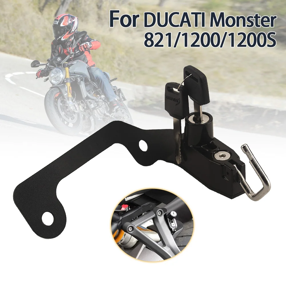 Helms chloss Anti-Diebstahl-Schloss Vorhänge schloss Helm mit 2 Tasten Kombination für Ducati Monster 1200s Motorrad zubehör