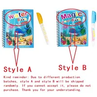 Magical Book Water Drawing Montessori Toys Reusable Coloring Book Magic Water Drawing Book Sensory Early Education for Children 2