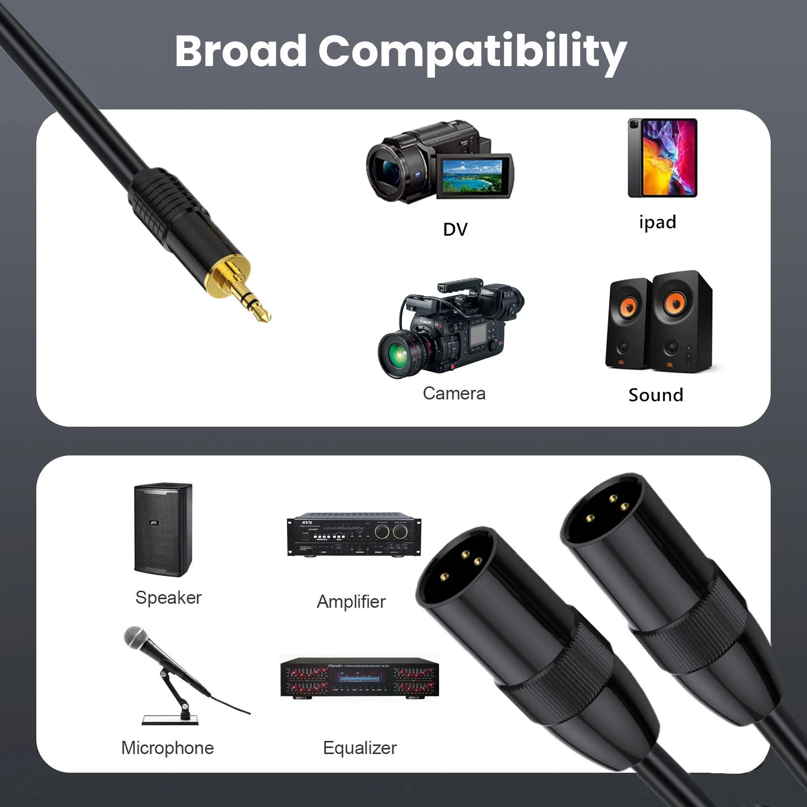 Accessoires audio Nedis Adaptateur xlr xlr mâle à 3 broches vers rca Accessoires audio Nedis Adaptateur xlr xlr mâle à 3 broches vers rca