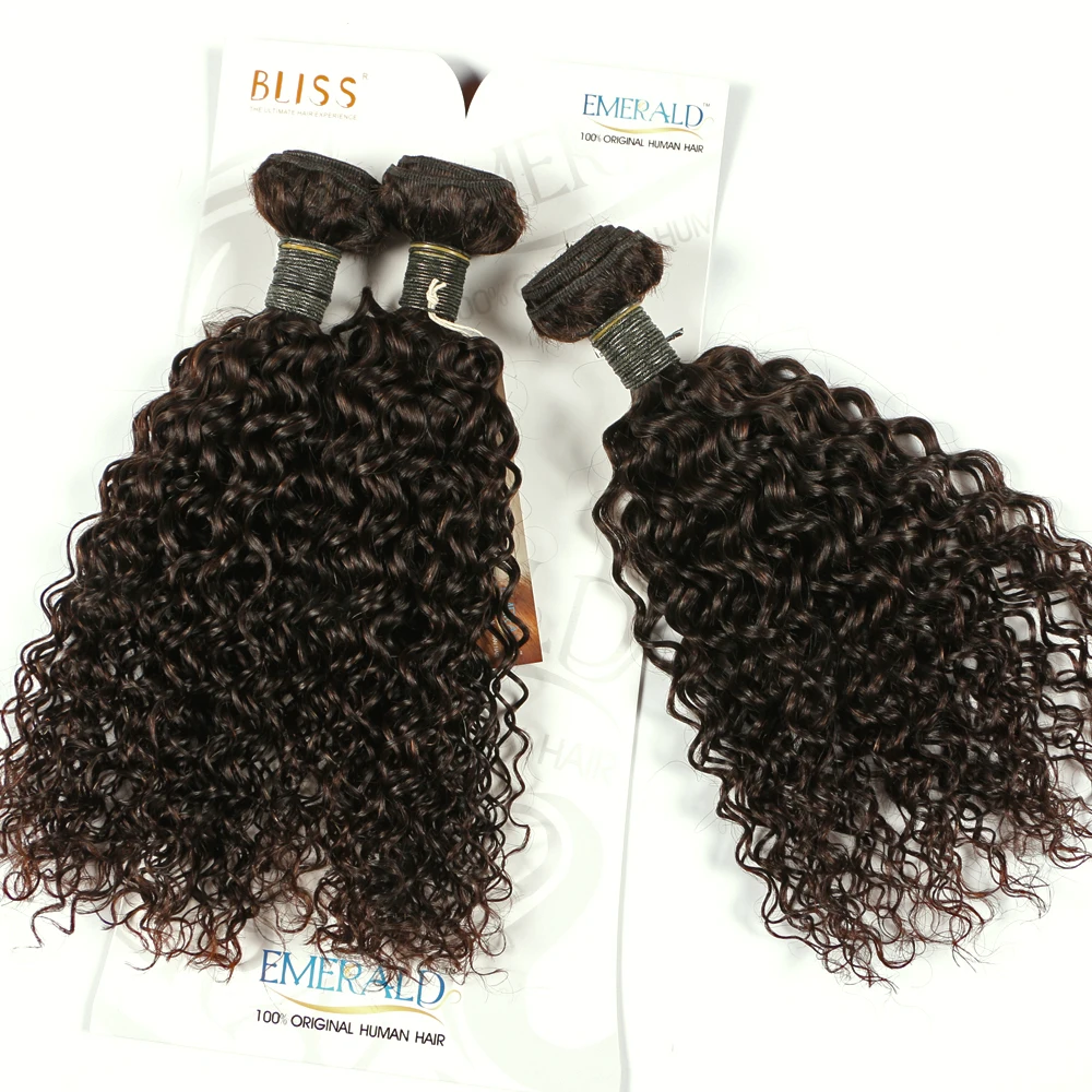 Bliss Brazilian Hair Weave Curly 3 Bundles Mongolian Curl Human Hair Bundles 8-28 Inch Water Deep Wave Bundle Remy Extensions