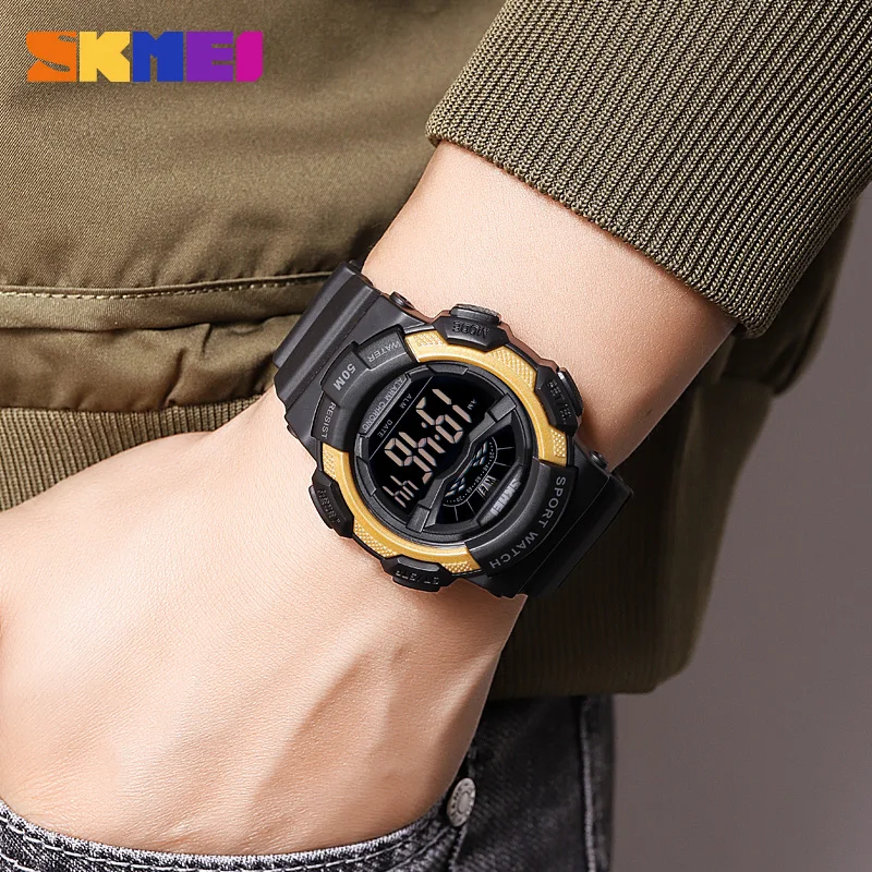 SKMEI Watch Fashion Casual Digital Men Watch Waterproof Date Alarm Countdown Sport Electronic LED Wristwatch For Men Male Clock
