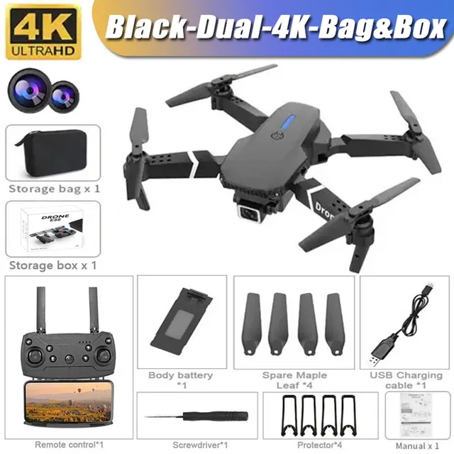 4K Professional RC Drone With 1080P Dual HD Camera