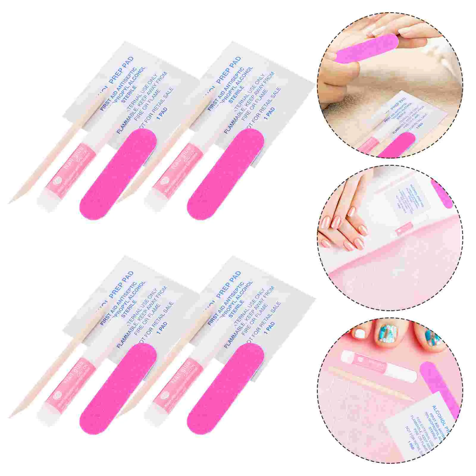 

10 Sets Manicure Tools Double Sided Nail File Stickers Kit for Nails Files Wear Fake Accessories