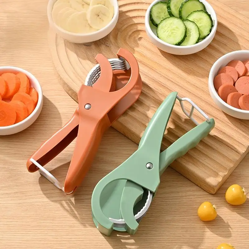 Multifunctional Kitchen Vegetable Fruit Slicer with Stainless Steel Blade Salad Chopper Tool for Home Kitchen