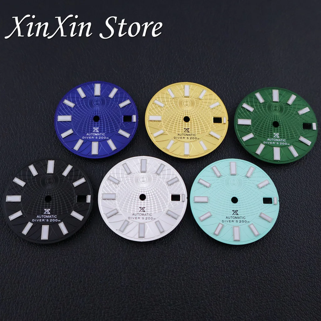 Green Luminous Mechanical Diver's Watch Accessory - 28.5mm Dial Diameter, High Quality