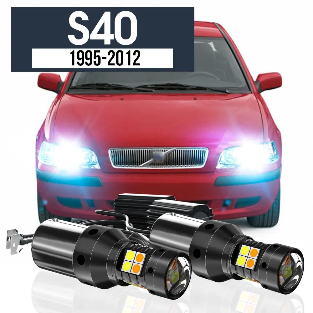 

2x LED Dual Mode Turn Signal+Daytime Running Light Blub Lamp DRL Canbus Accessories For Volvo S40 1995-2012 2007 2008 2009 2010