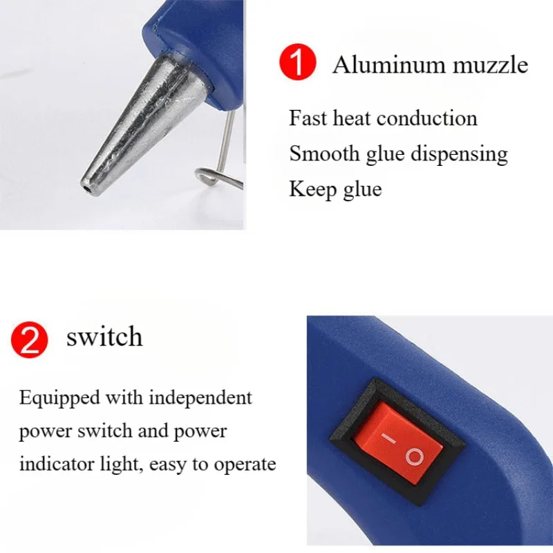 30W Hot Melt Glue Gun Household Industrial Mini Portable Guns Electric Heat Temperature Tool DIY handmade for 7mm Glue Sticks