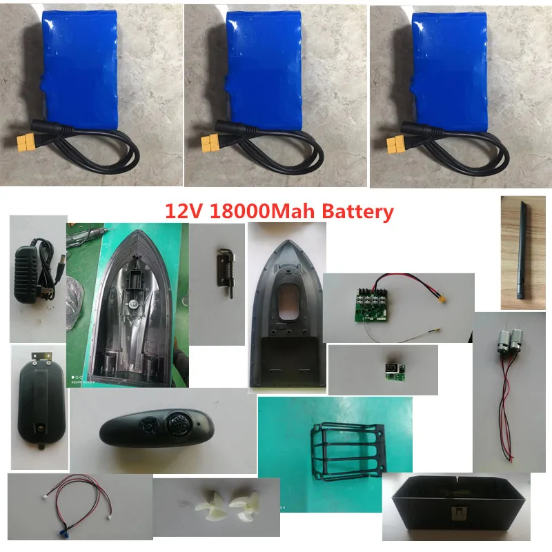 12V 18000mAh Battery Motor Boat Cover Propeller For C12VGX C0012 Bait