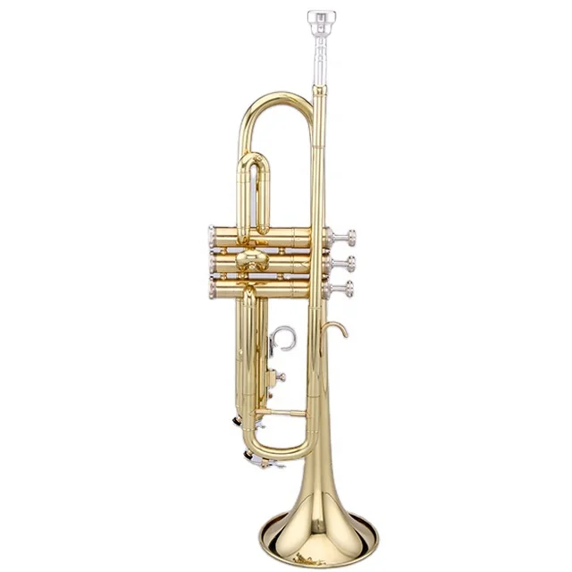 

Bb Tone Trumpet Yellow Brass Body With Stainless Steel Piston Includes Mouthpiece