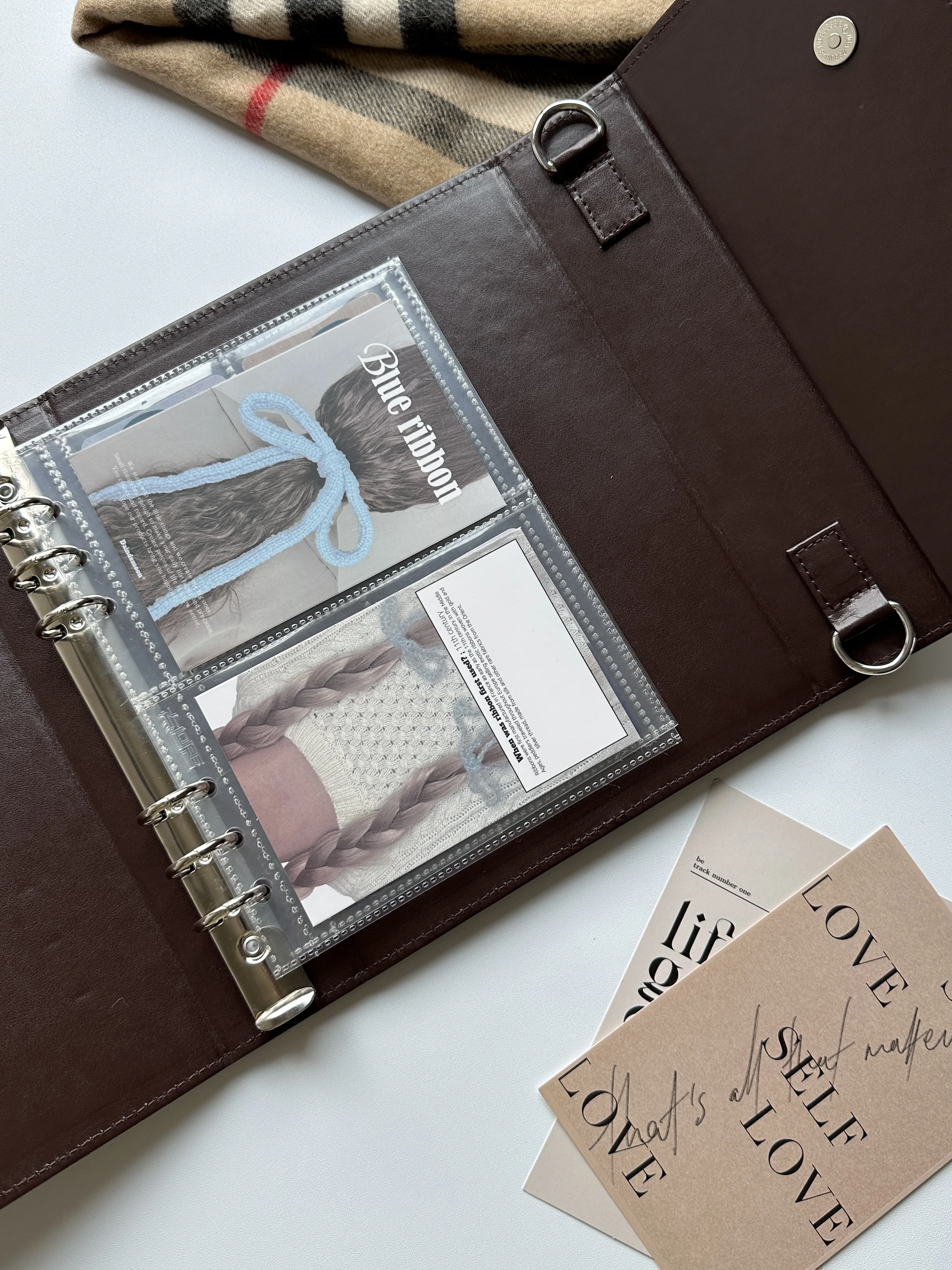 Retro England College Style A5 Binder Portable Handbag Photocard Collect Book 6hole 4grid idol Photo Holder Loose Leaf Album