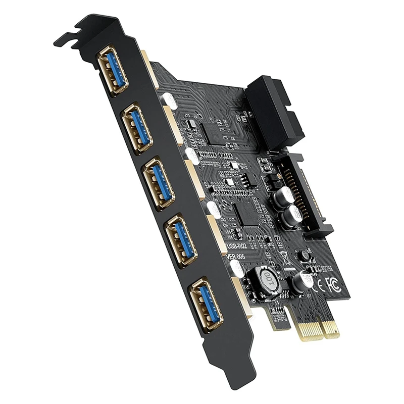 

Карта PCI-E-USB 3,0, 5 портов USB 3,0, USB 3,1, Gen1, PCI Express, до 5 Гбит/с