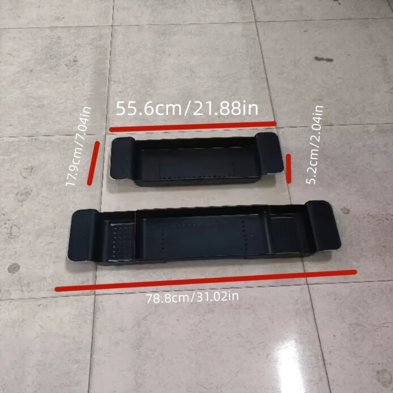 1pcs Adjustable Plastic Bathtub Rack, 21.88in Retractable Bath Tray, Multi- Tub Towel Shelf, Bathroom Space-Saving Organizer
