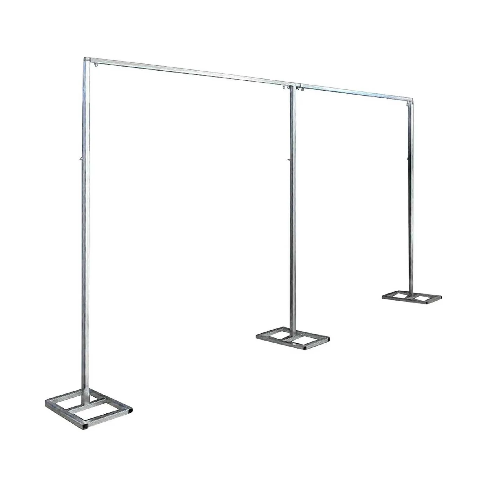 10x20Ft Wedding Party Backdrop Stand Pipe Kit Heavy Duty Photography Background Support System Curtain Frame Wedding Arch Silver