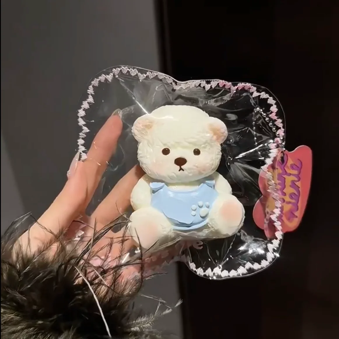 Handmade Silicone Squeezable Str Rer Toy for Girls able Creative Prank Toy Student Friendly Pure Bear Design