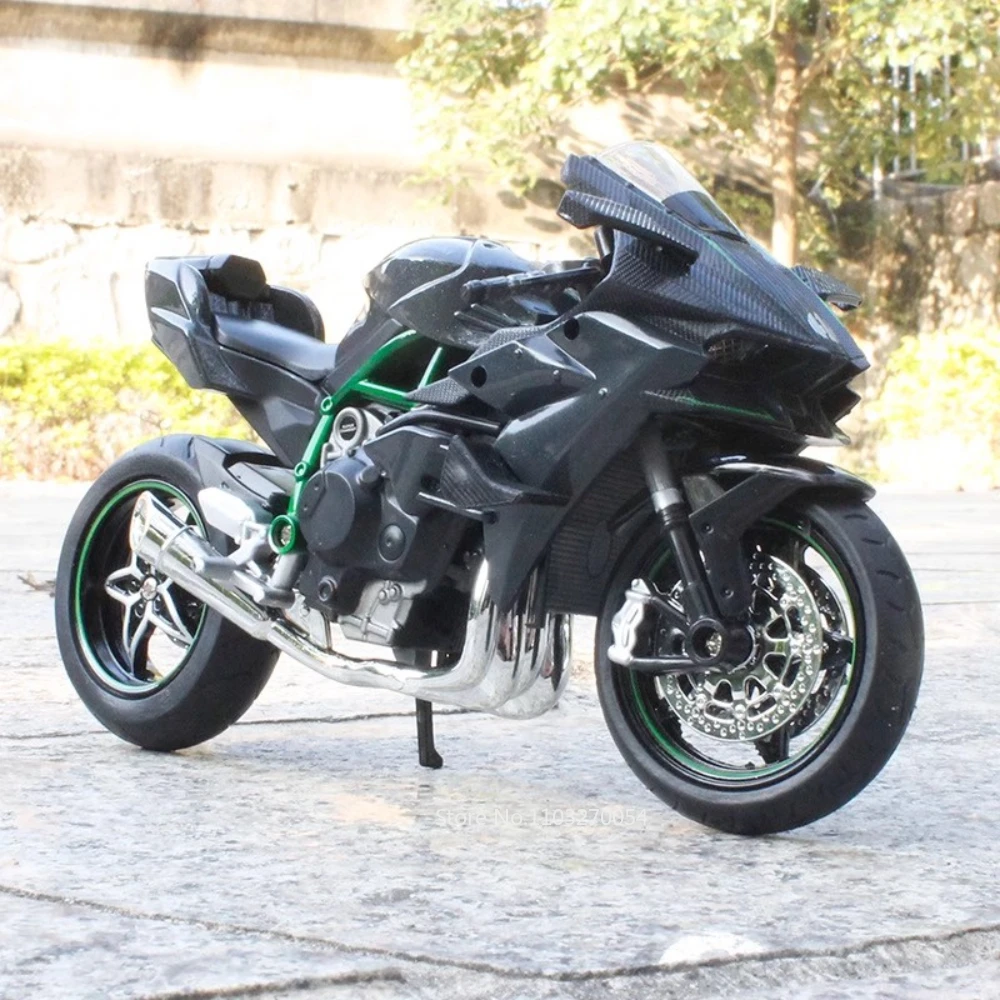 1:12 Kawasaki H2R BWM S1000RR Alloy Motorcycle Toys Diecast Miniature Car Front Wheel Steering Motorbike Children Christmas Gift 6