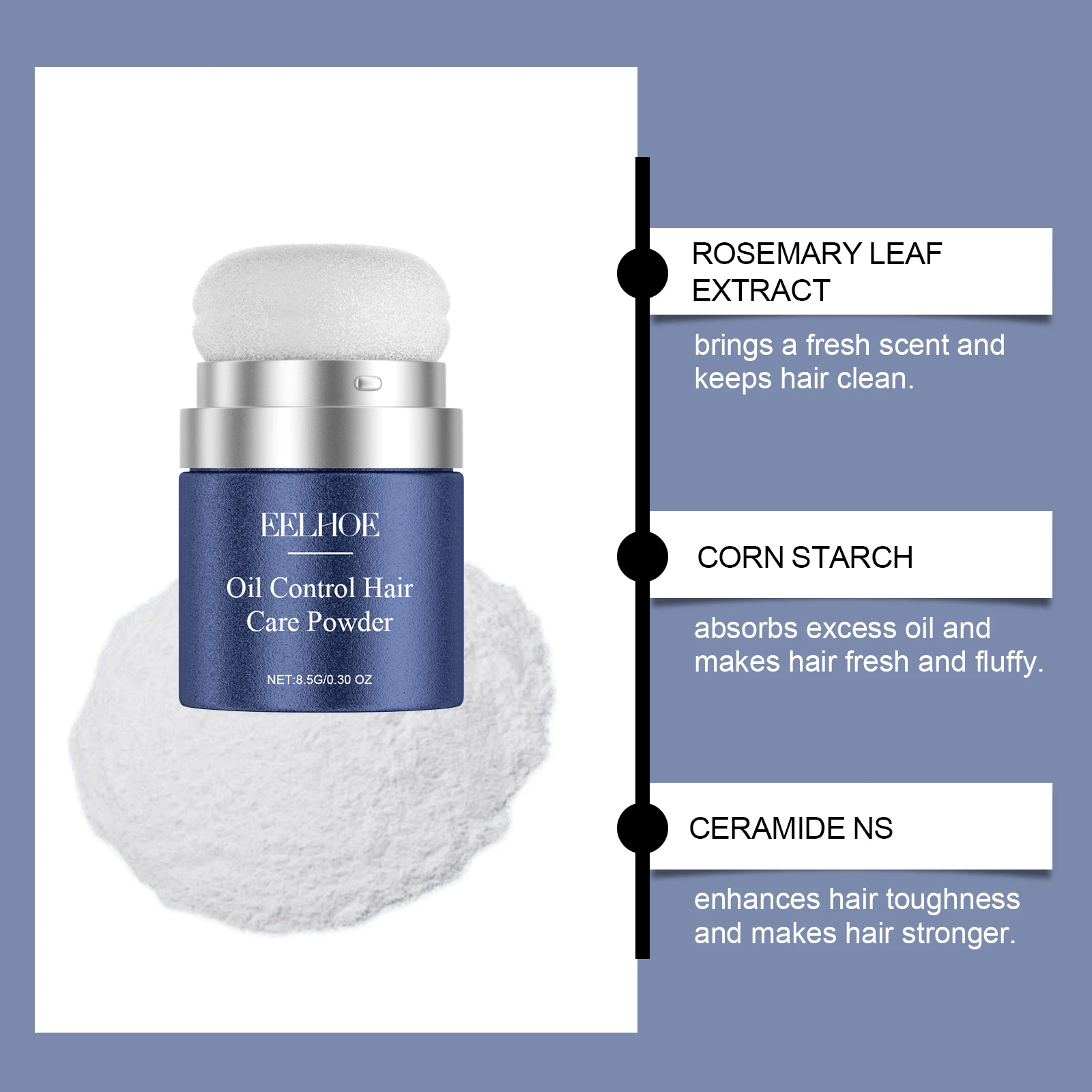 EELHOE Hair Defining Powder Oil Control Fluffy Hair Increase Hair Volume Instantly Long-Lasting Styling Degreasing For Men Women view 4