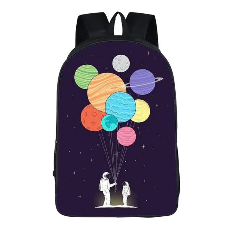 Cartoon Astronaut Student Schoolbag Creative Polyester Comfortable Primary School Backpack Mochila Escolar School Bags Plecak