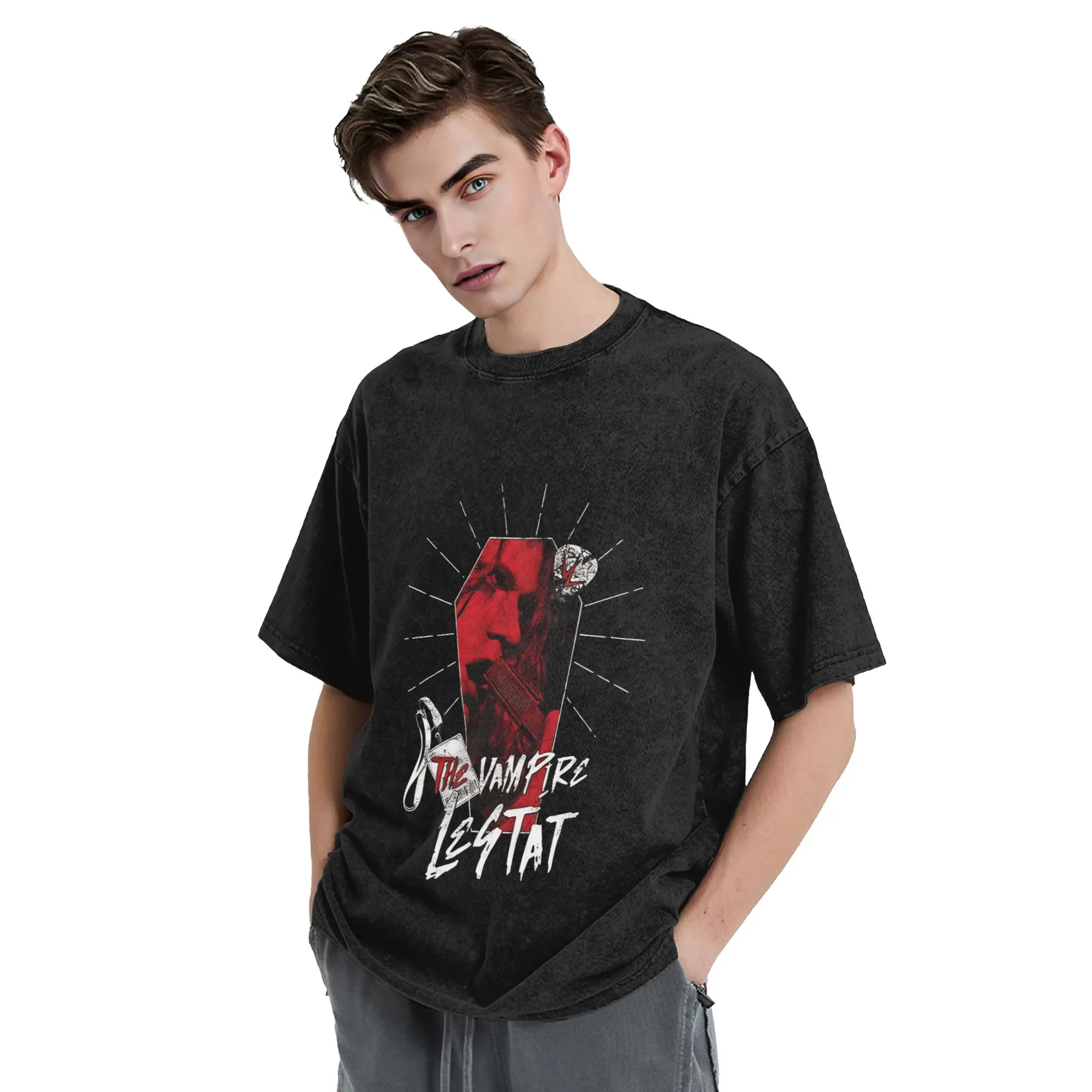 Men's The Vampire Lestat T-Shirts Top Tees Beach Y2K Casual Short-Sleeve T Shirt Crewneck Trending Casual Tee Shirt Cheap
