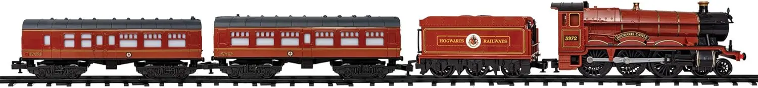 Battery-Operated Hogwarts Express Toy Train Set with Locomotive, Train Cars, Track & Remote with Authentic Sounds