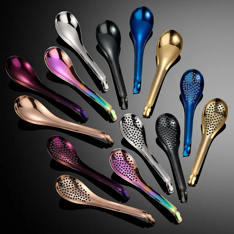 Molecular Cuisine Caviar Spoon Cooking Gadgets Colander Egg Yolk Caviar Colander Kitchen Tools Kitchen Accessories Cooking