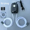 Aquarium Air Pump Fish Tank Mini Compressor Single Double Outlet with Check Valve Tube Aquatic Accessories 220V 3W 5W 2