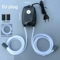 Aquarium Air Pump Fish Tank Mini Compressor Single Double Outlet with Check Valve Tube Aquatic Accessories 220V 3W 5W 2