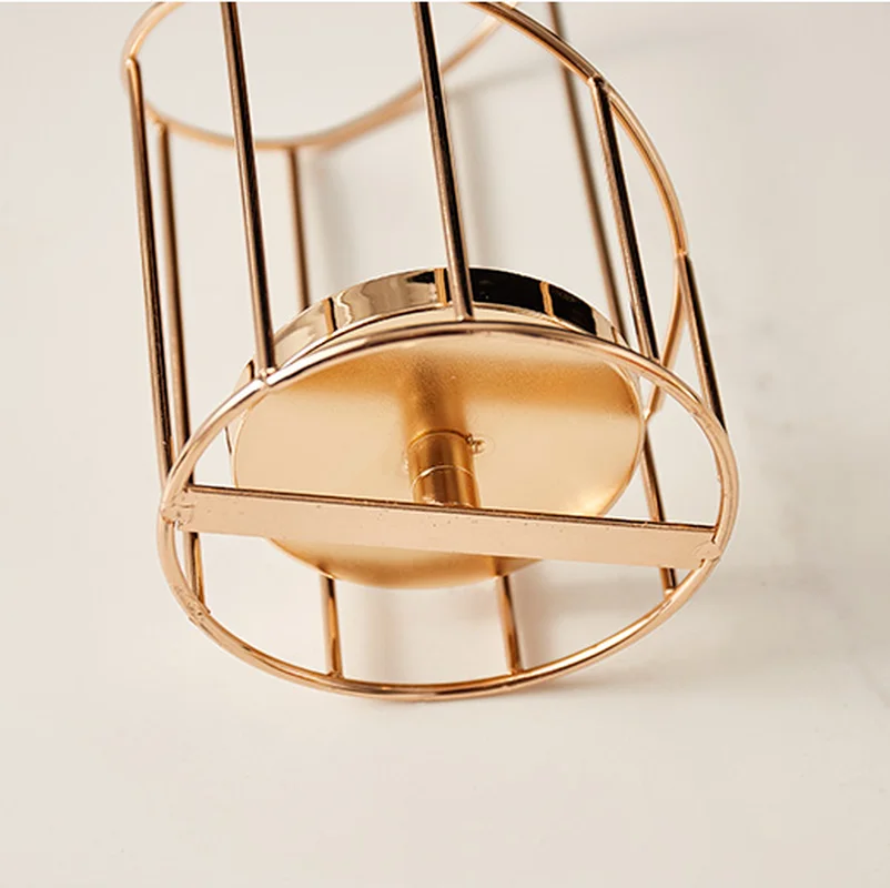 Romantic Metal Glass Candle Holder Dining Holiday Party Decoration Art Wrought Iron Wedding Table Centerpieces - Image 6