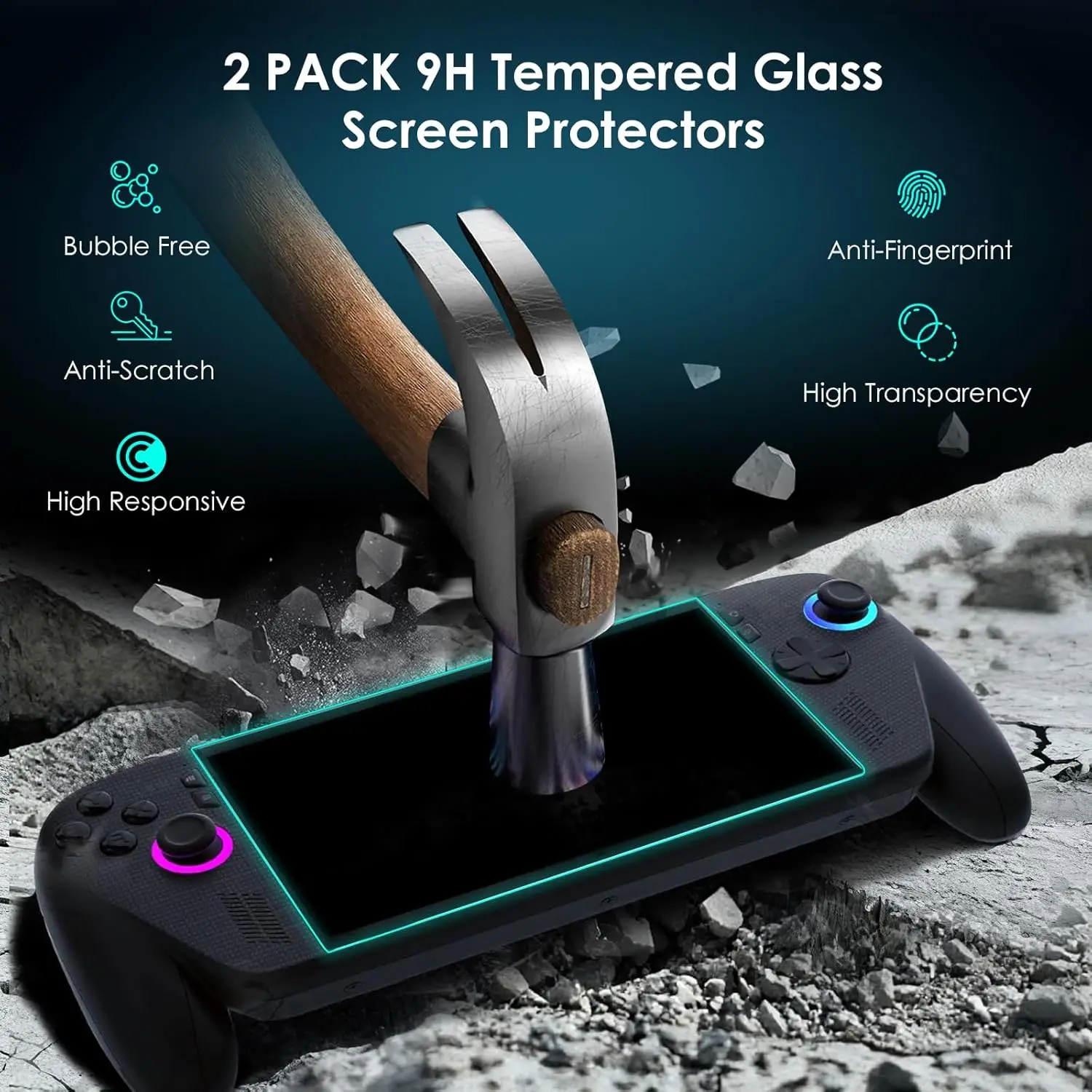 ROG Xbox Ally/Ally X (2025) 휴대용 보관 가방 (스크린 보호 필름 및 썸 그립 캡 포함), 충격 방지 방수 케이스