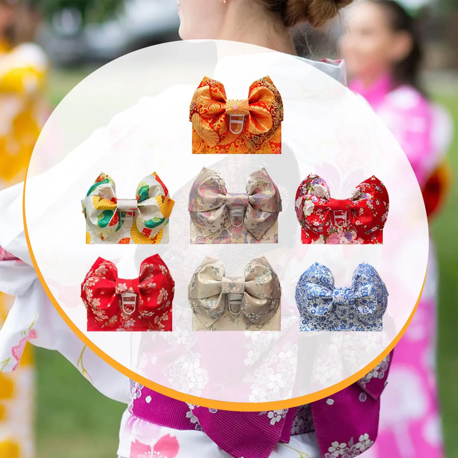Japanese Kimono Obi Belt Costume Accessories Photo Prop Waist Belt for Sash Yukata Robe