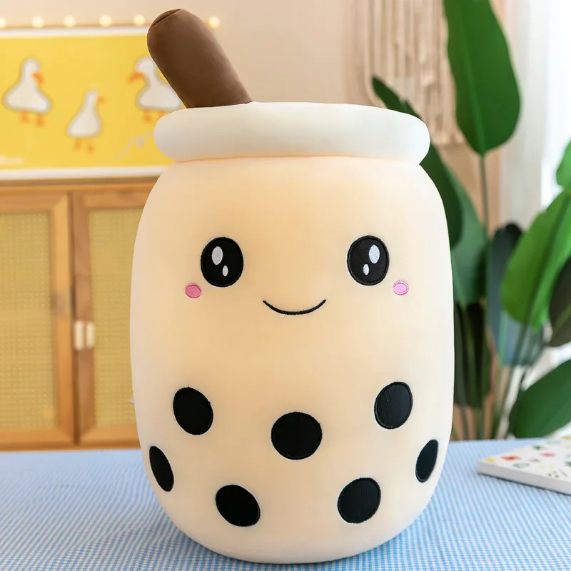 SSxgslbh Bubble Tea Cup Plush Toy Pillow Filled Milk Tea Soft Doll Milk Tea Cup Pillow Cushion Toy Birthday Gift Color : Blue, Height : 22cm 