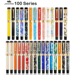 Jinhao 100 Centennial Resin Gold Arrow Clip Fountain Pen F M Nib Writing Business Pens Office School Supplies Stationary PK 9019