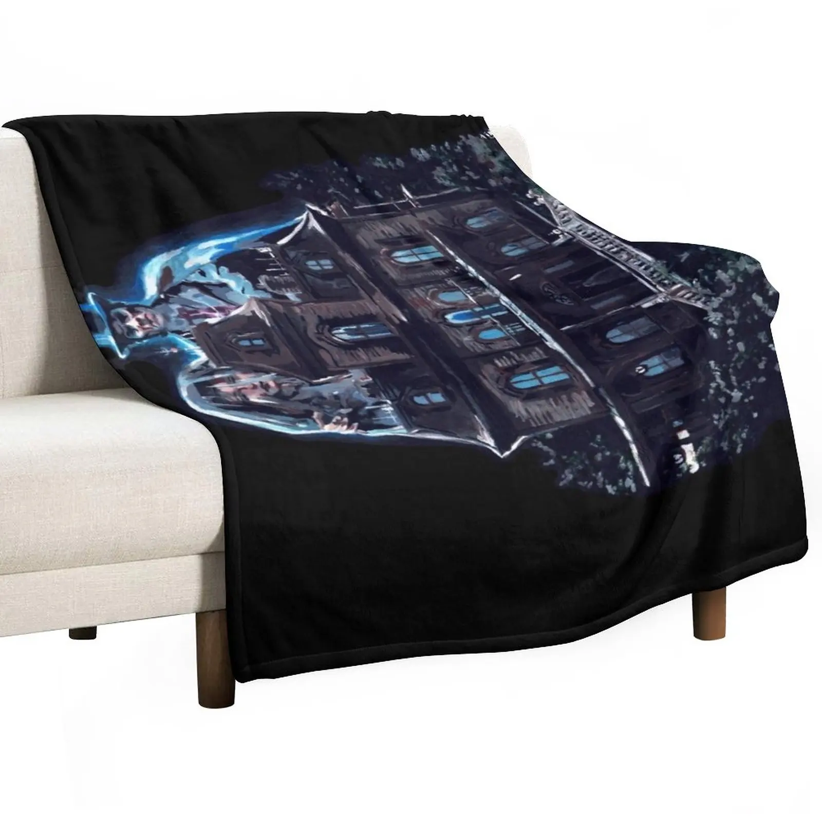 

Haunted House Throw Blanket Luxury Blanket sofa bed