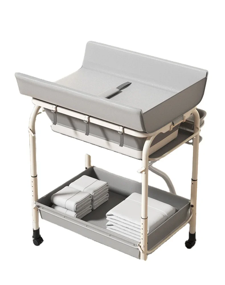 A Multi-purpose Baby Diaper Table Adjustable Height Two-in-one Diaper Changing Table