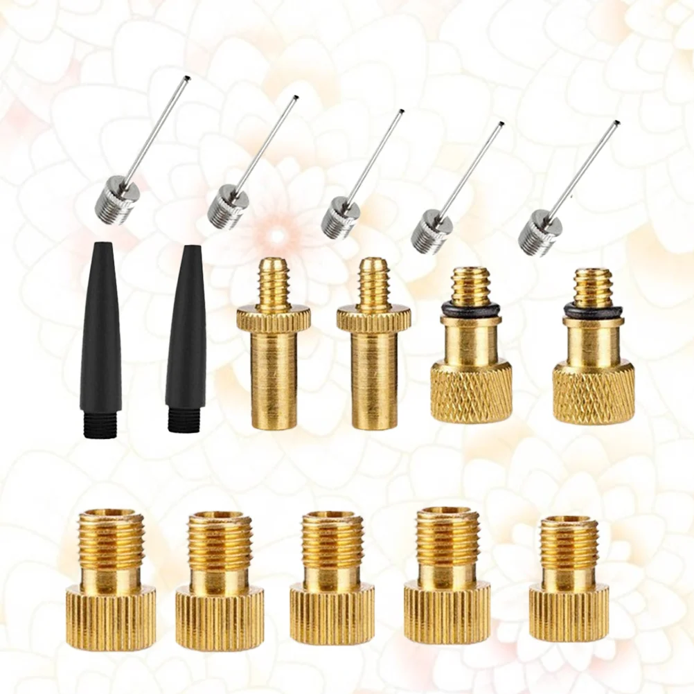 

Copper Schrader Adapter Bike Tire Adapters Pump Adapters Inflation Devices Accessories Fit for Pump Air Compressor 16pcs