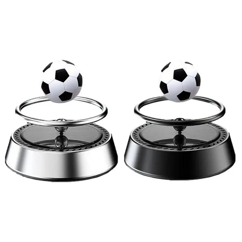 

Car Solar Air Fresheners Creative Suspending Football Car Perfume Decoration Solar Energy Rotating Car Air Fragrance Football