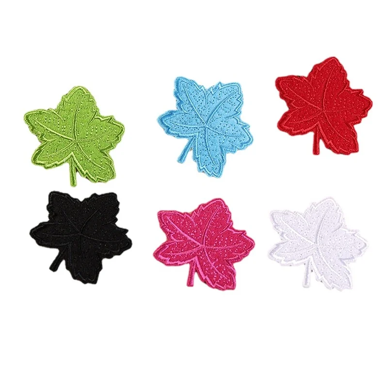 

50 шт./партия, нашивки с Кленовым листом для одежды