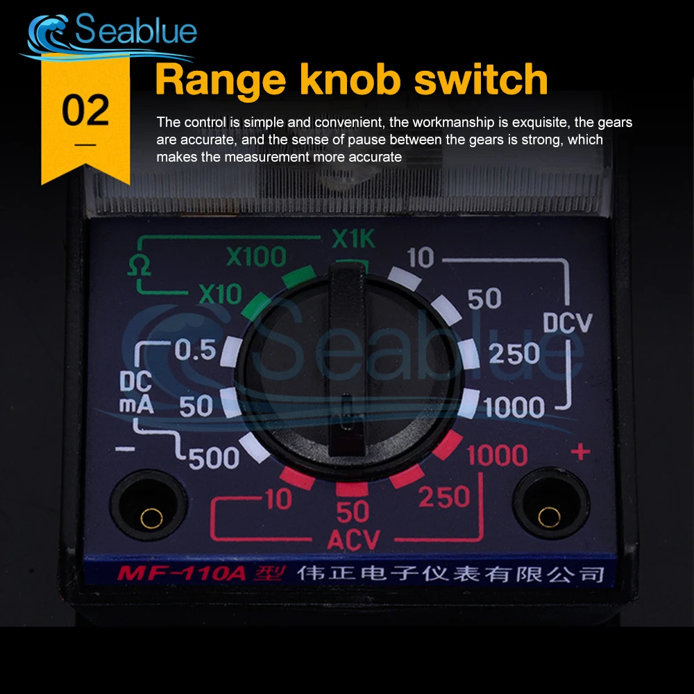 Analog Multimeter MF-110A Electric Analog Multimeter Multitester Portable Voltmeter Ammeter AC / DC Voltage Current OHM Multi Meter Tester 1PCS