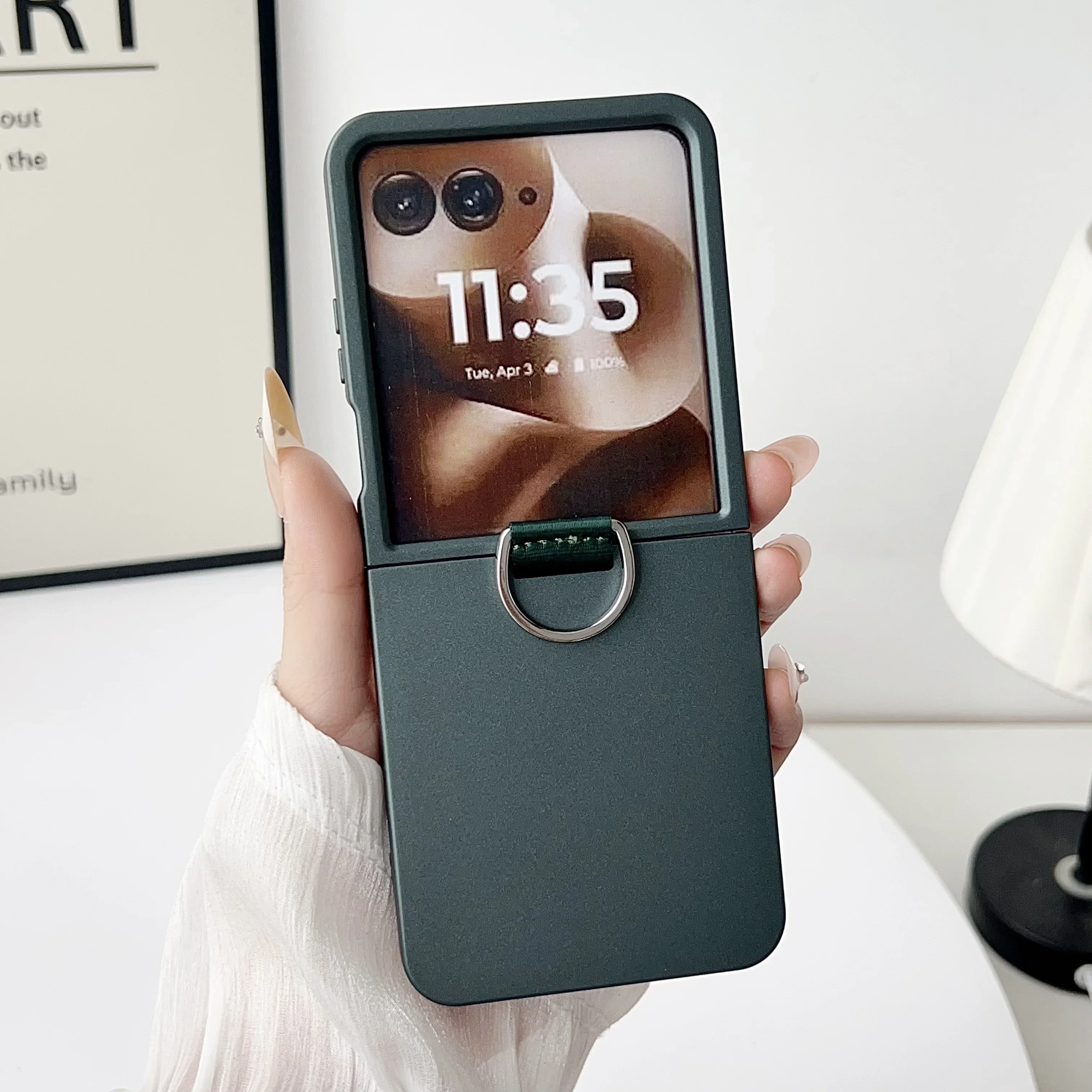 Ultra-Thin Matte Ring Case - Skin-Friendly Folding Protective Cover