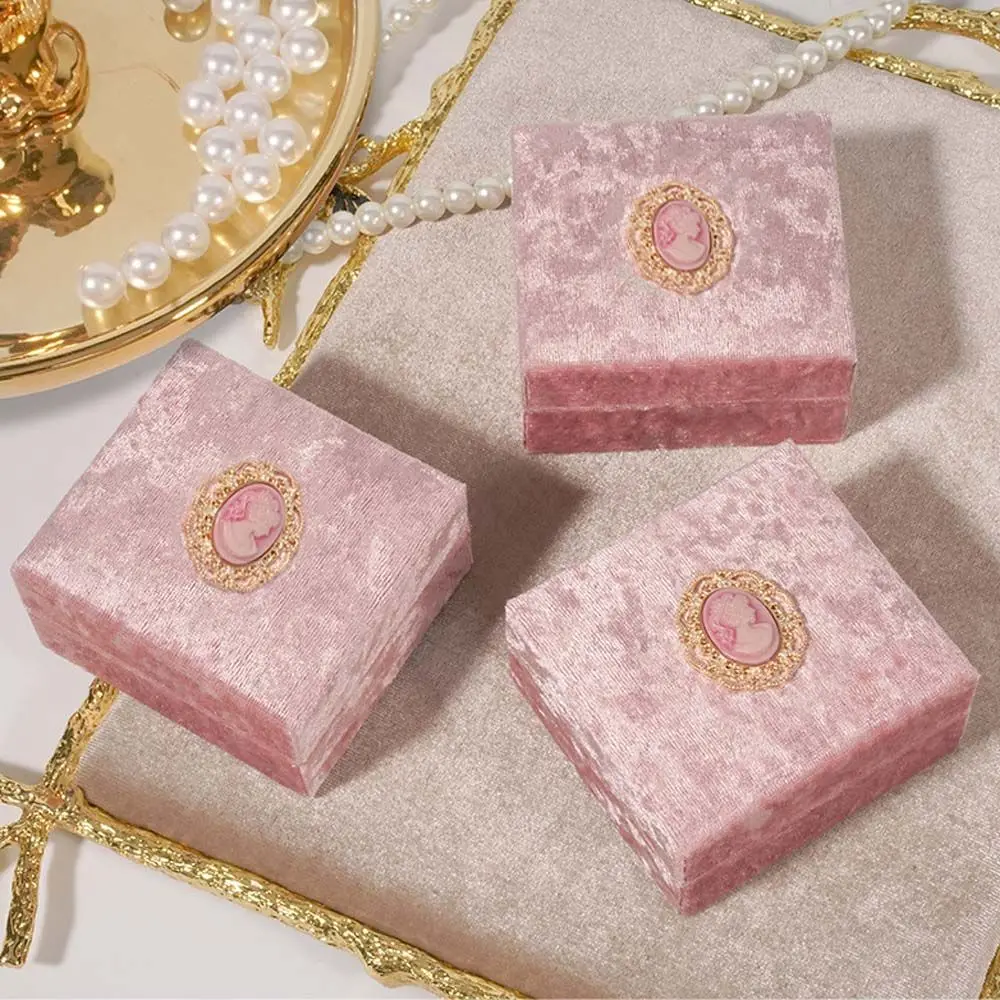 

Gift Packaging Box Jewelry Organizer Pendant Storage Pink Necklace Box Jewelry Box Ring Storage Case Pink Velvet Ring Box