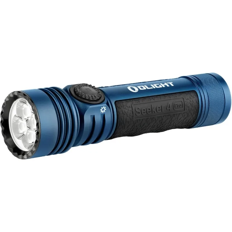 4 Pro Rechargeable Flashlights, Waterproof Flashlight for Emergencies, Camping, Searching(Midnight Blue Cool White)