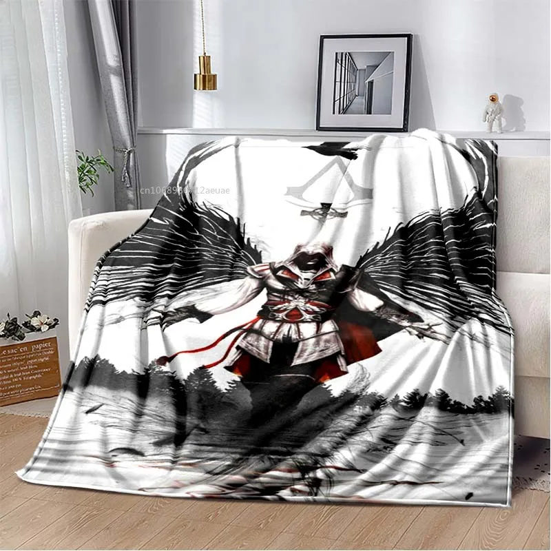 Gaming A-Assassin S Creed Art Coperta Moderna In Flanella Ragazzi Teen Gift Morbida E Confortevole Coperta Da Viaggio Per La Casa