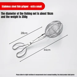 Versatile Stainless Steel Fish Grips with Ergonomic Handle for Secure Catch and Release (A)