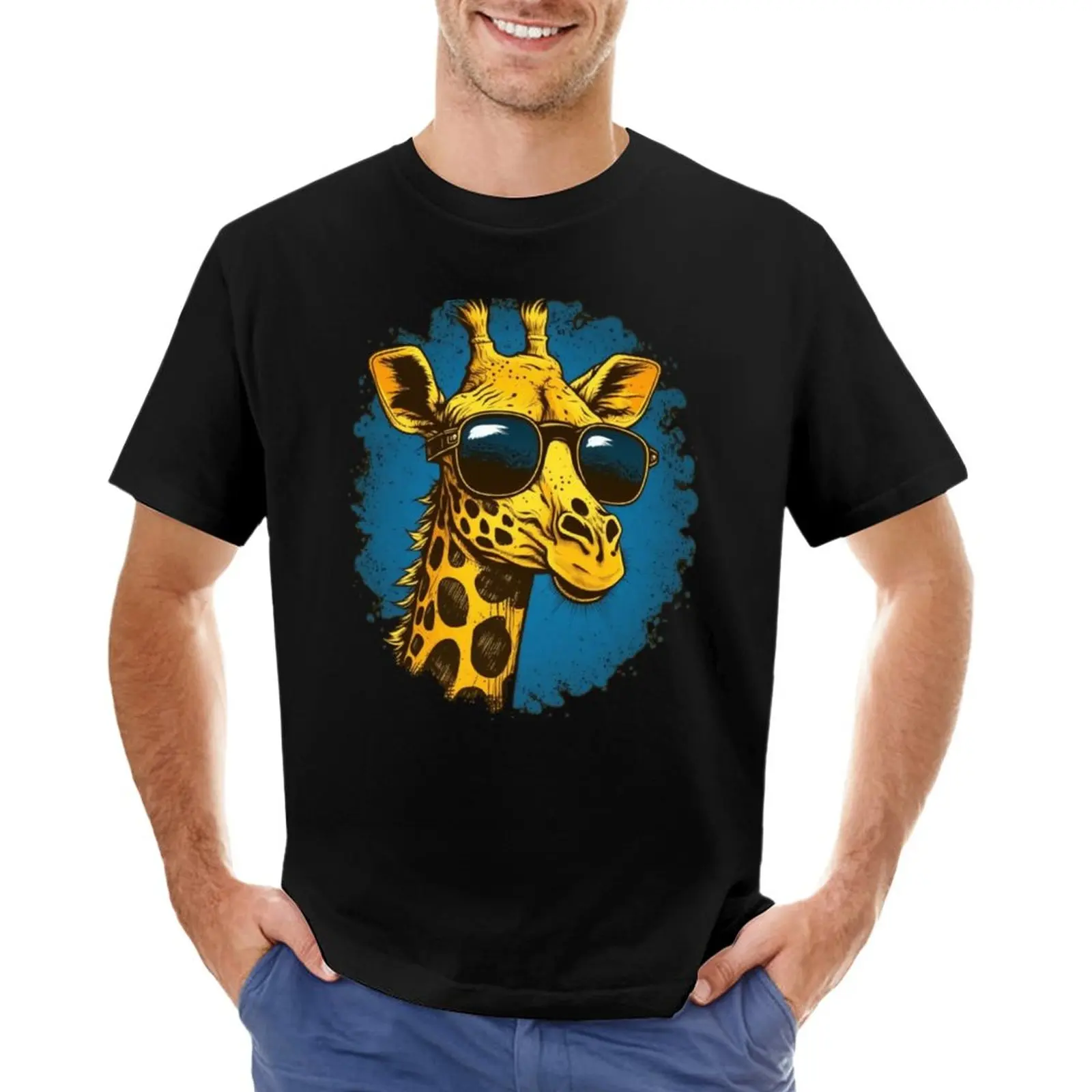 

Giraffe with glasses T-Shirt sweat shirts mens champion t shirts